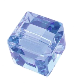 SWAROVSKI 5601 CUBE Bead LIGHT SAPPHIRE 8mm